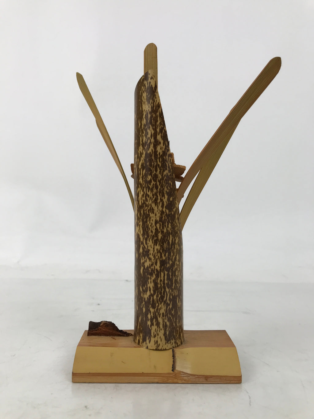 Japanese Bamboo Daffodil Flower Decorative Statue Vtg Suisen Folk Craft Art ST69