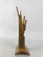 Japanese Bamboo Daffodil Flower Decorative Statue Vtg Suisen Folk Craft Art ST69