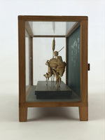 Japanese Bamboo Dolls Figurines Glass Case Vtg Awa Odori Dance Festival BD916