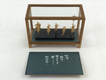 Japanese Bamboo Dolls Figurines Glass Case Vtg Awa Odori Dance Festival BD916