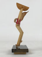 Japanese Bamboo Figurine Awa Odori Vtg Awaji Island Folk Decoration KF674