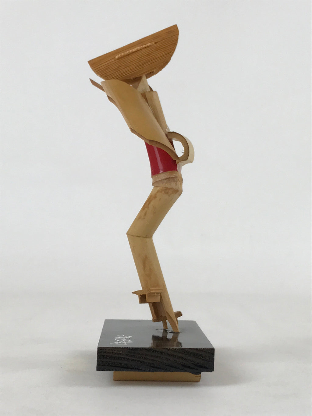 Japanese Bamboo Figurine Awa Odori Vtg Awaji Island Folk Decoration KF674