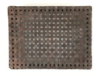 Japanese Bamboo Flat Basket Vtg Tabletop Kago Document Storage Woven Brown B225