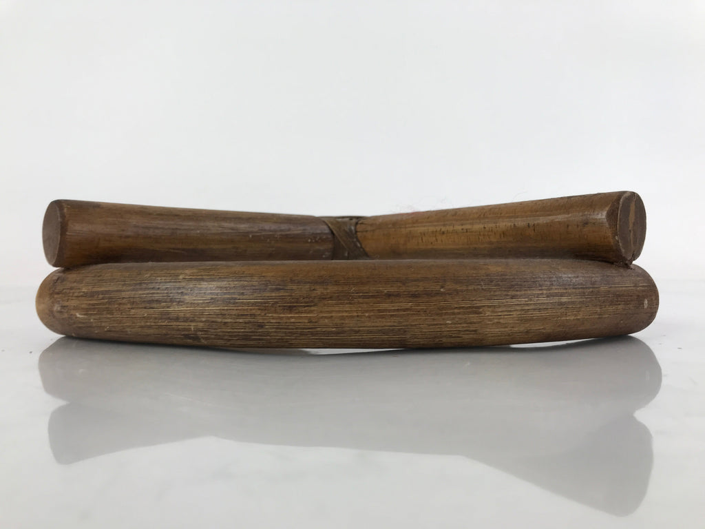 Japanese Bamboo Flower Pot Stand Vtg Large Vase Kadai Board Ikebana Bonsai WT521