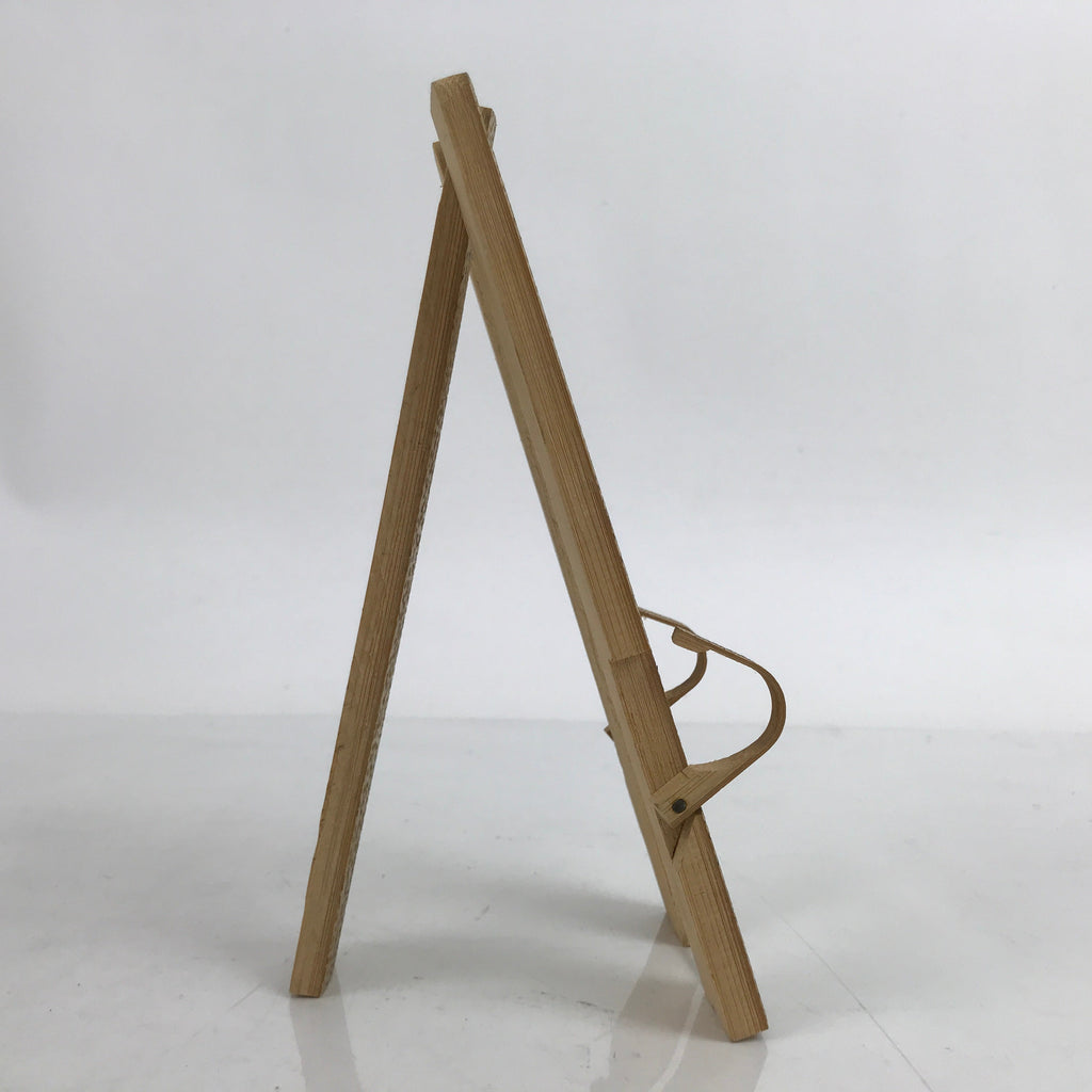 Japanese Bamboo Folding Fan Table Stand Vtg Sensu Wall Hanger Decor Brown JK714