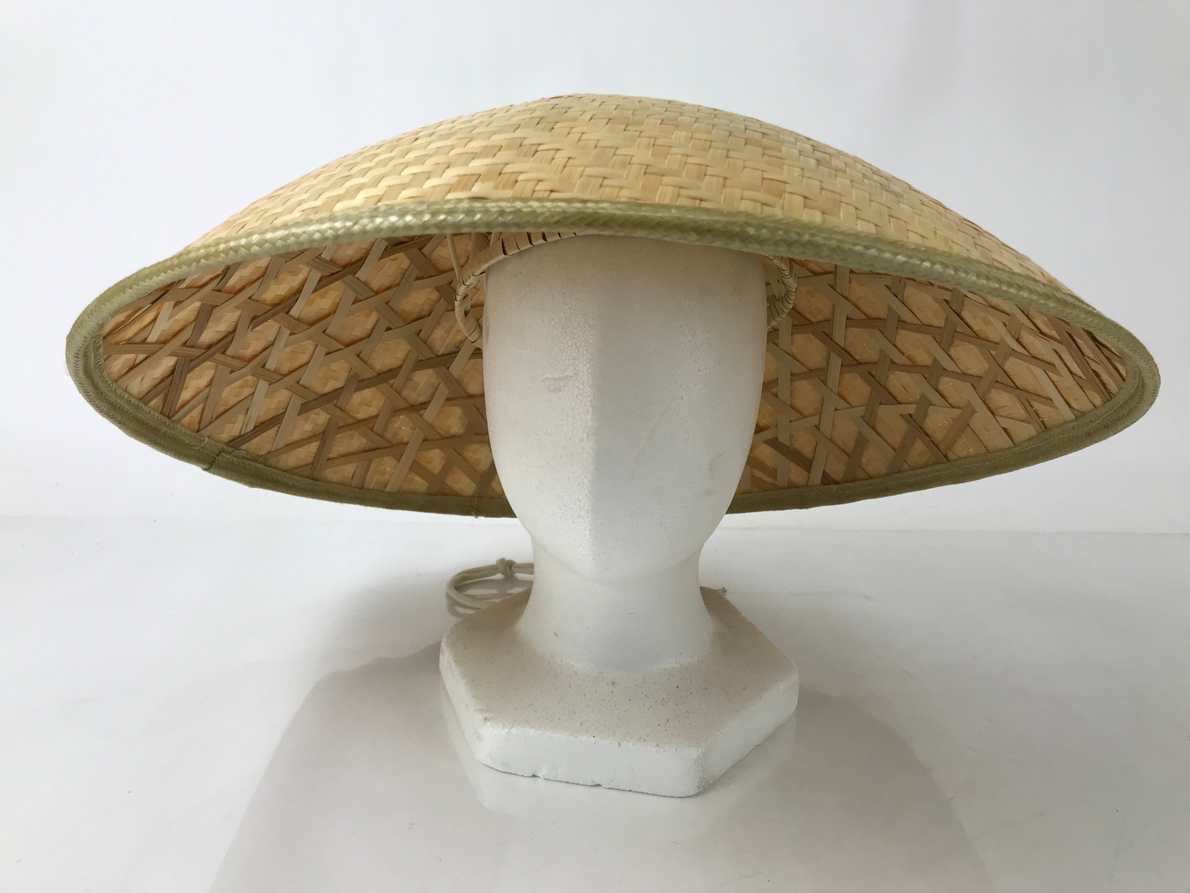 Japanese Bamboo Henro Kasa Hat Sugegasa Vtg Zen Pilgrimage Sun Protection B249