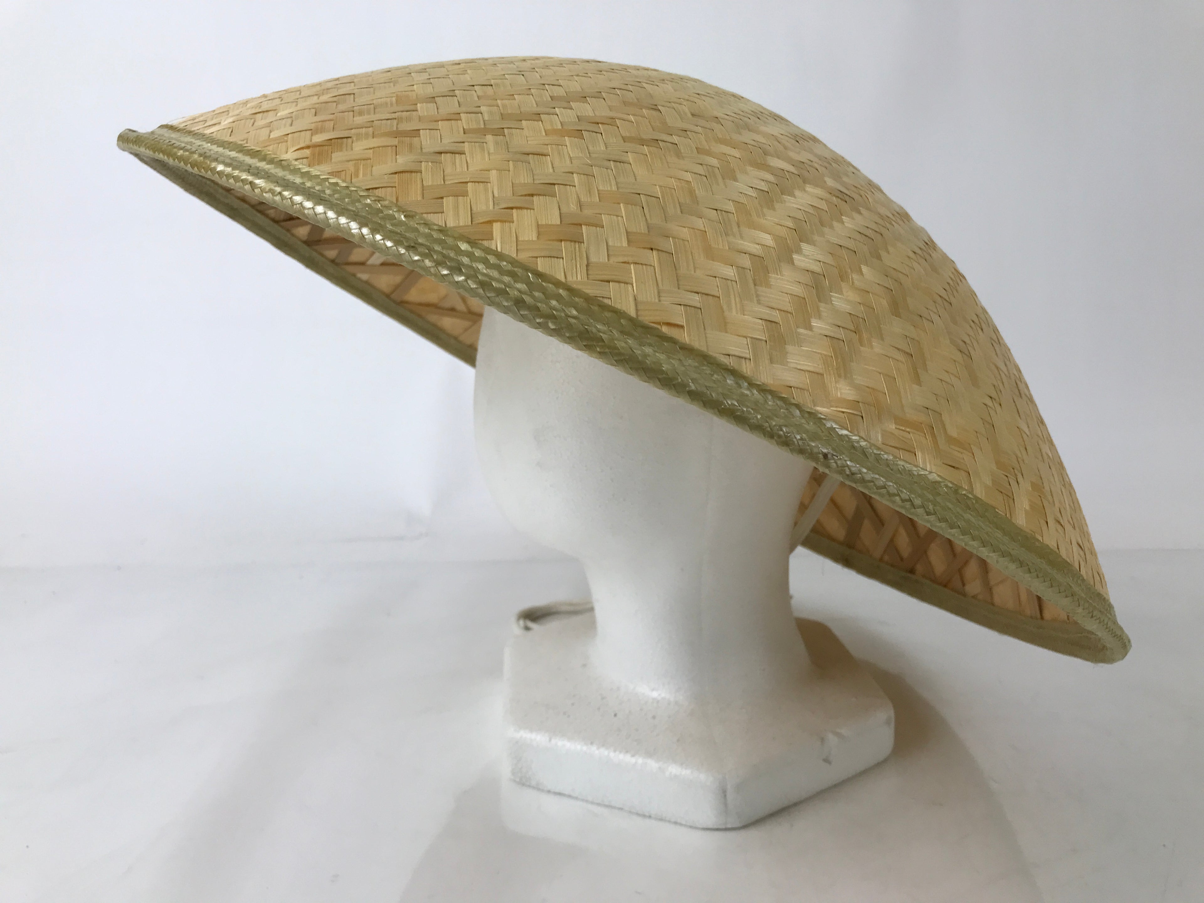Japanese Bamboo Henro Kasa Hat Sugegasa Vtg Zen Pilgrimage Sun Protection B249