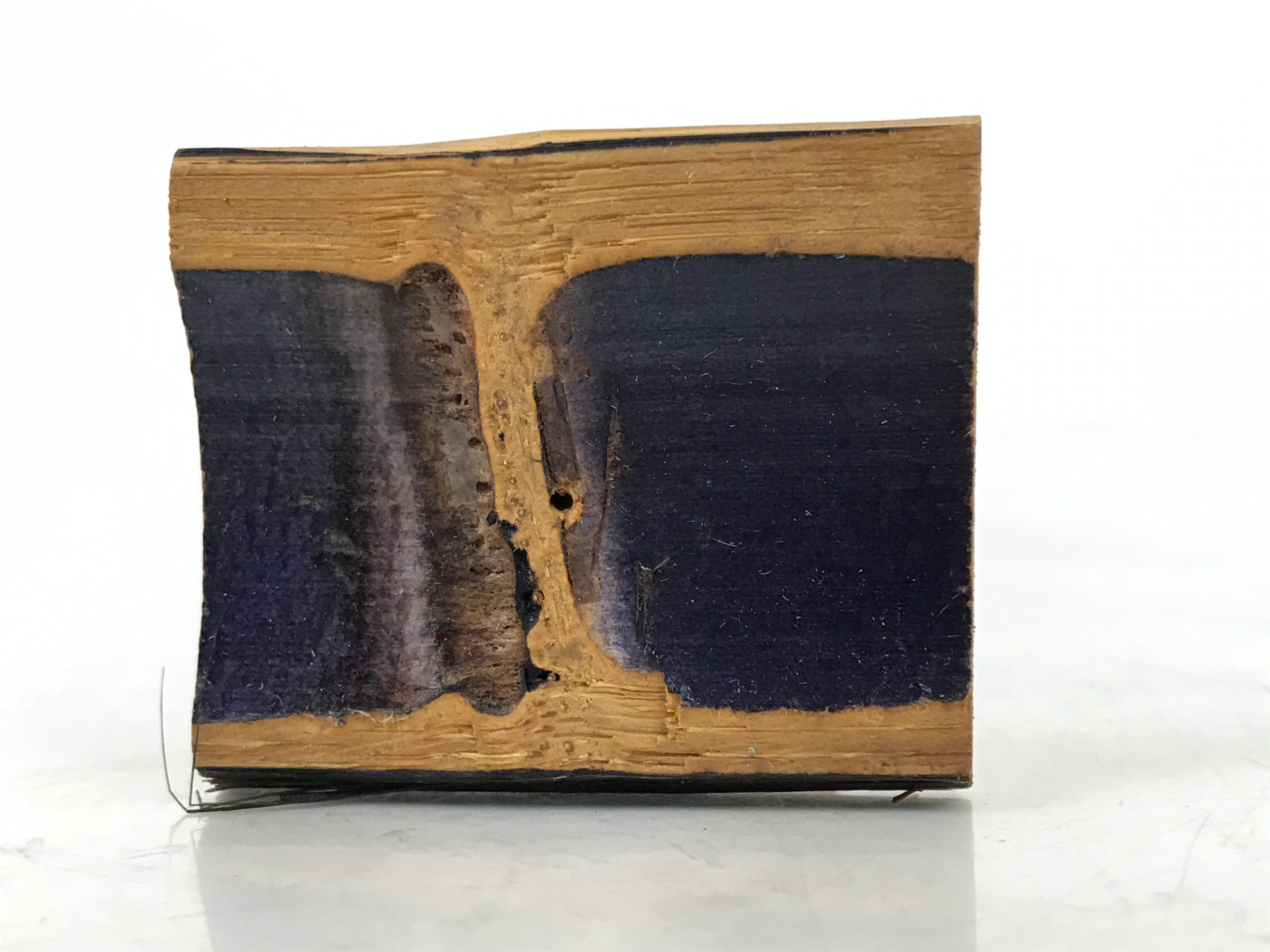 Japanese Bamboo Kokeshi Doll Vtg Figurine Woman Rice Spike Round Hat KF754