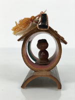 Japanese Bamboo Kokeshi Doll Vtg Kimono Couple Figurine Palanquin Hakone KF829