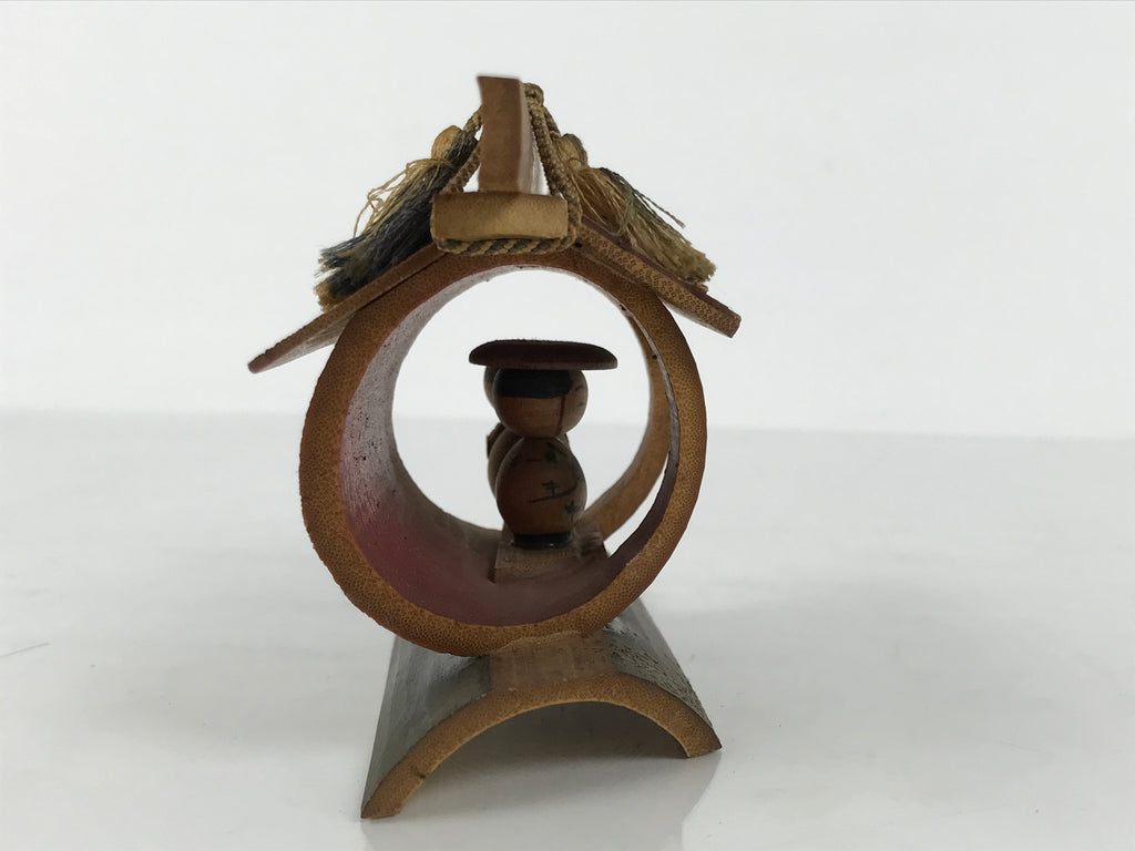 Japanese Bamboo Kokeshi Doll Vtg Kimono Figurine Palanquin Komagatake KF828