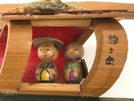 Japanese Bamboo Kokeshi Doll Vtg Kimono Figurine Palanquin Komagatake KF828