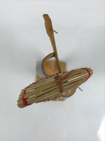 Japanese Bamboo Kokeshi Doll Vtg Kimono Woman Echizen Ningyo Shamisen KF818