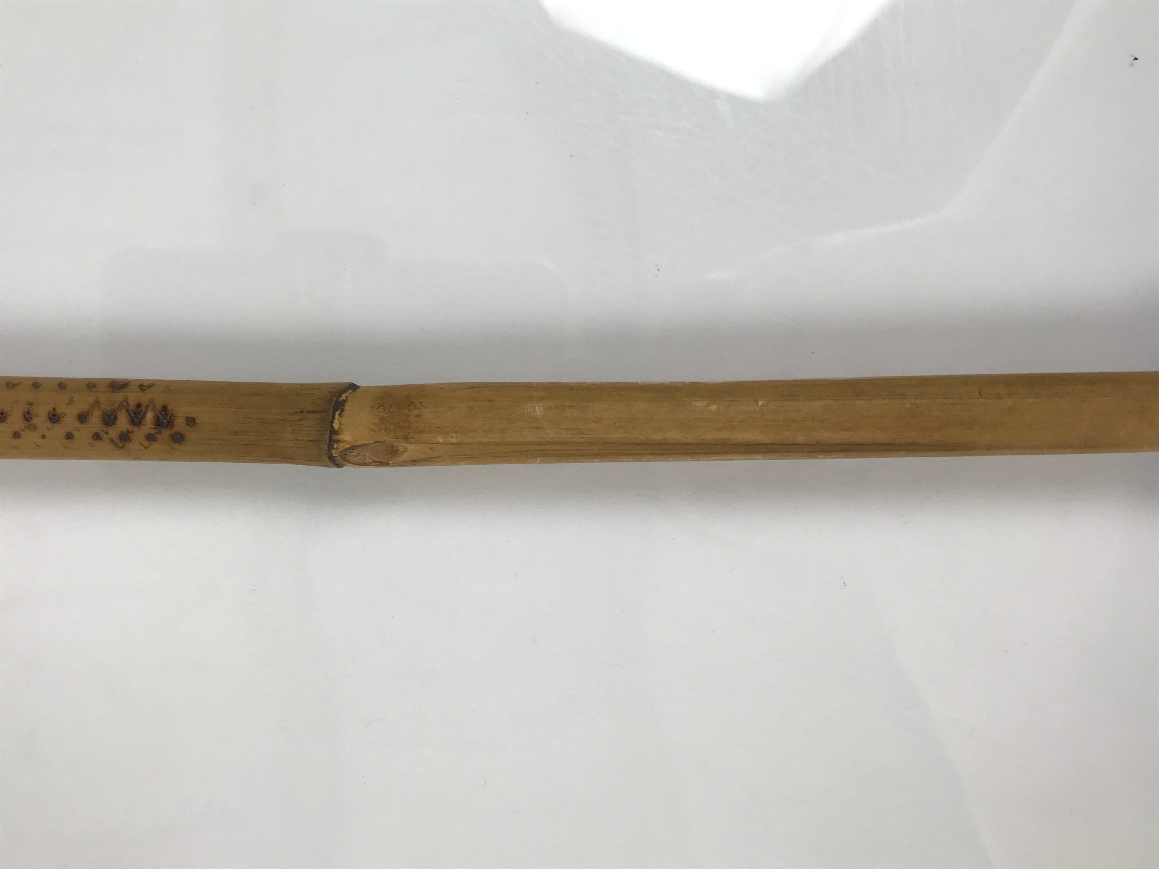 Japanese Bamboo Metal Large Traditional Kiseru Pipe Vtg Crane Mon Design JK912