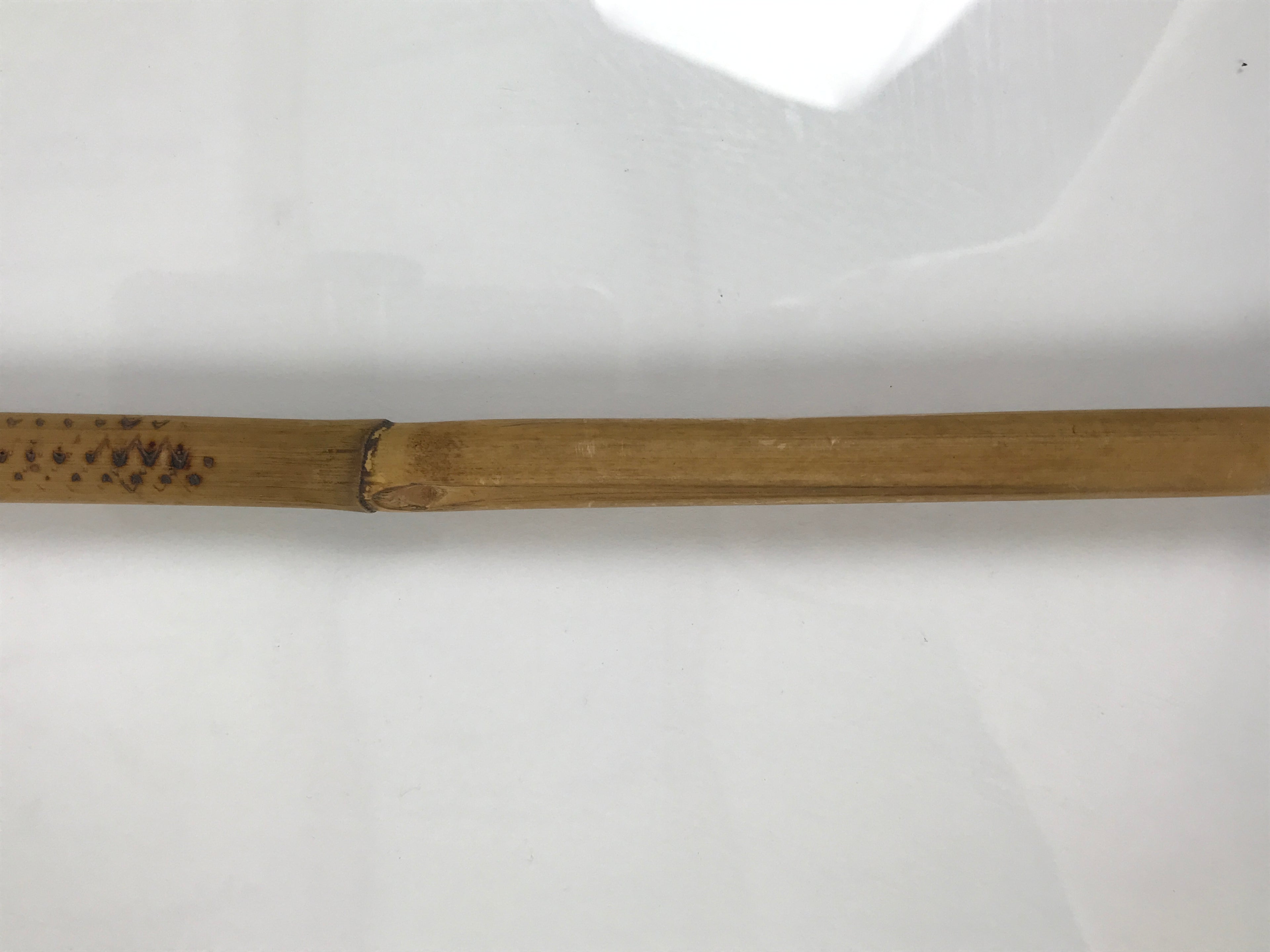 Japanese Bamboo Metal Large Traditional Kiseru Pipe Vtg Crane Mon Design JK912