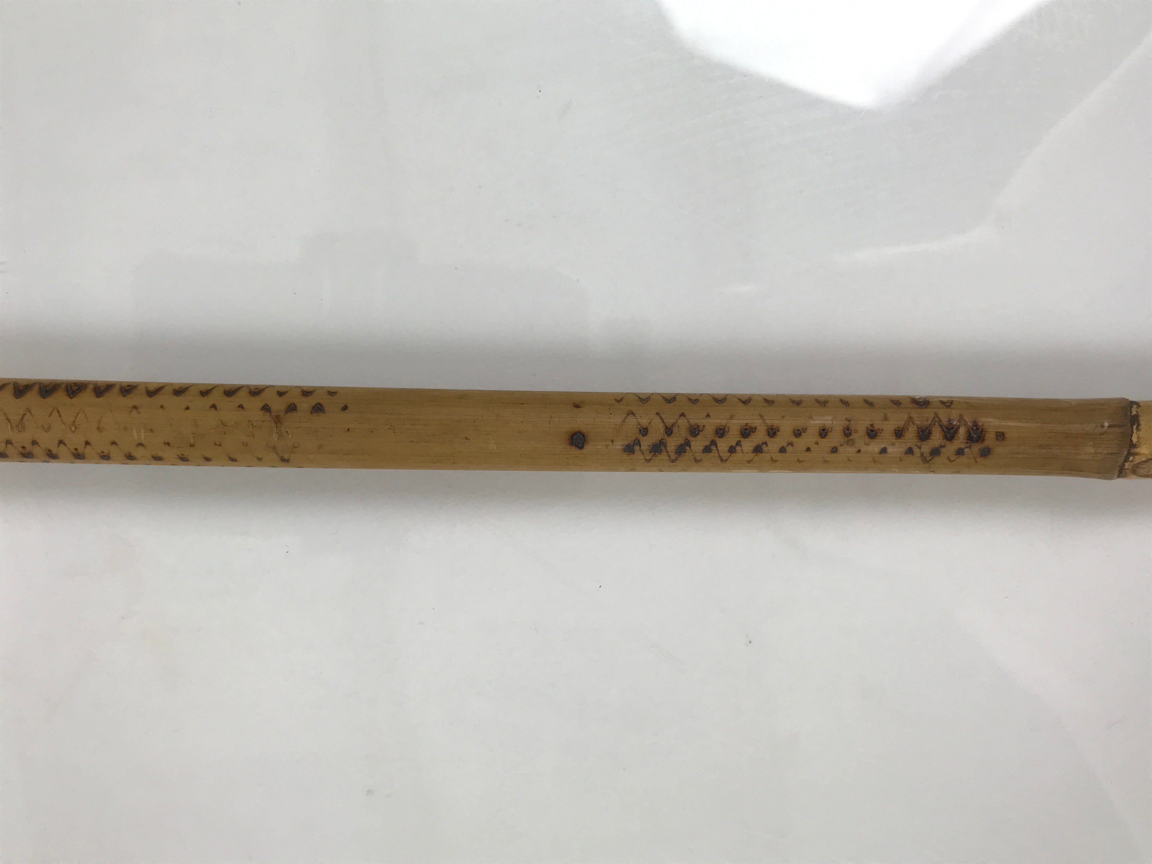 Japanese Bamboo Metal Large Traditional Kiseru Pipe Vtg Crane Mon Design JK912