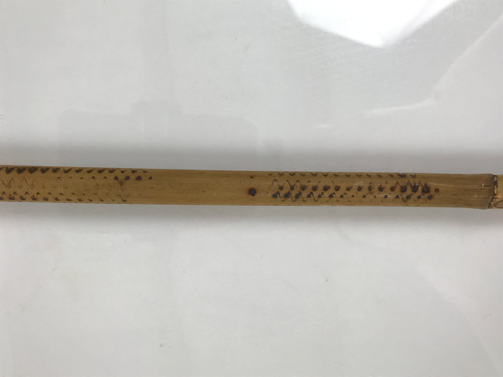 Japanese Bamboo Metal Large Traditional Kiseru Pipe Vtg Crane Mon Design JK912