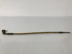 Japanese Bamboo Metal Large Traditional Kiseru Pipe Vtg Crane Mon Design JK912