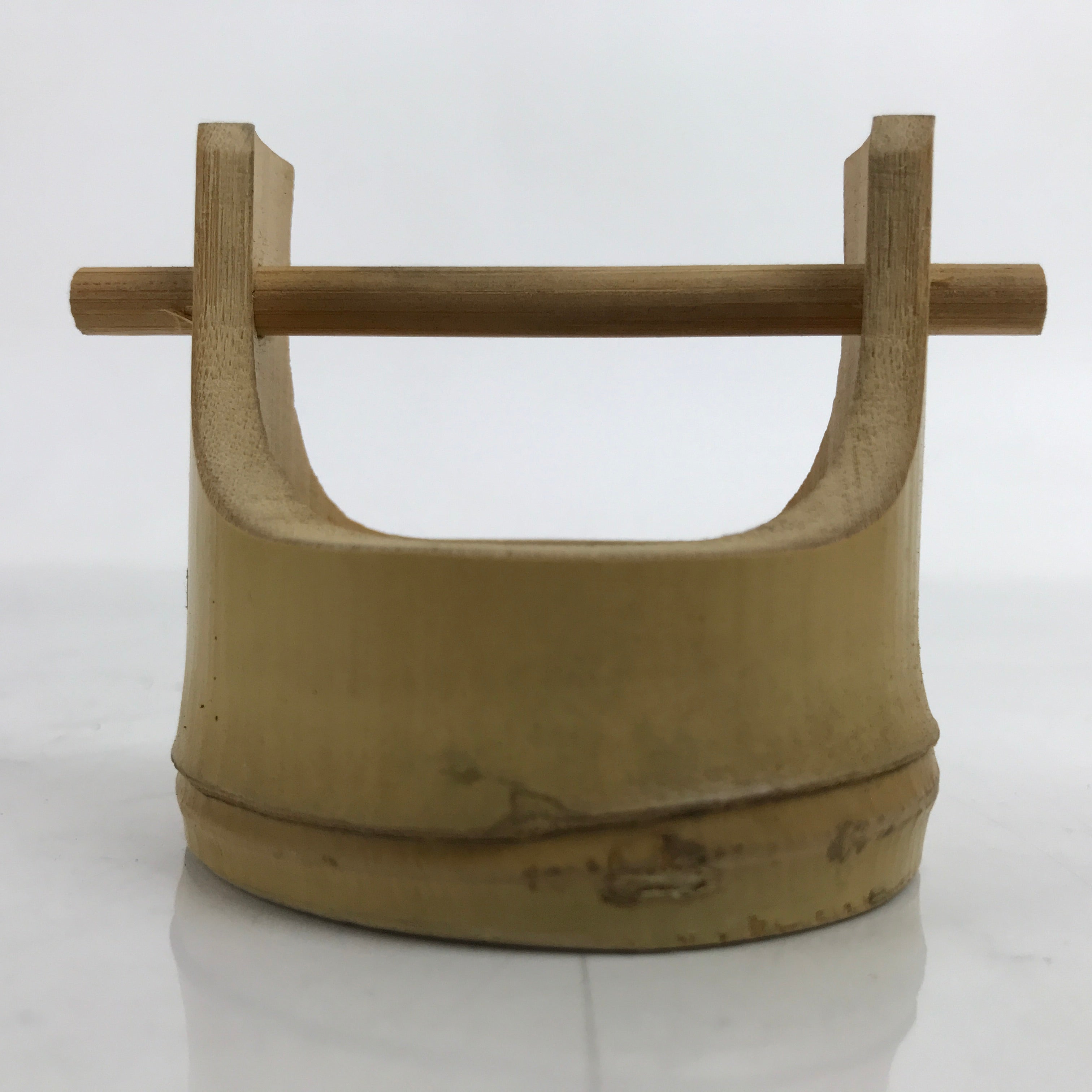 Japanese Bamboo Miniature Hand Bucket Serving Dish Vtg Teoke Kaiseki Meal L346