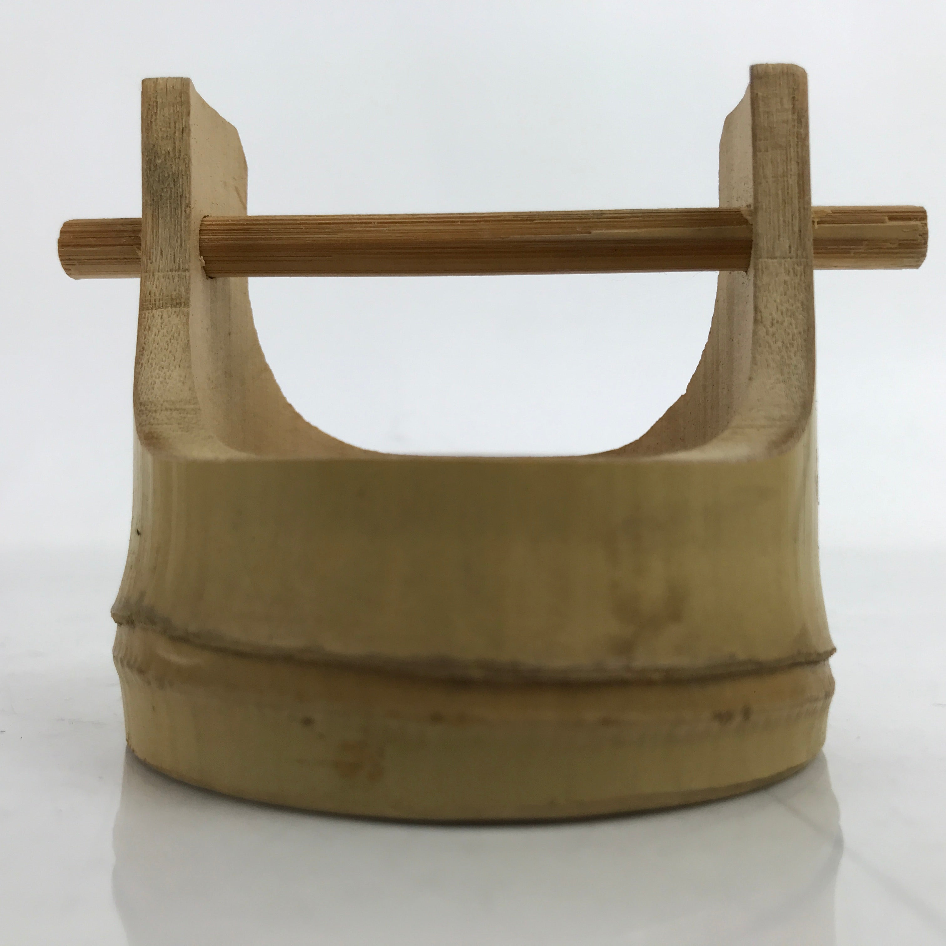 Japanese Bamboo Miniature Hand Bucket Serving Dish Vtg Teoke Kaiseki Meal L346