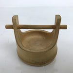 Japanese Bamboo Miniature Hand Bucket Serving Dish Vtg Teoke Kaiseki Meal L346