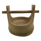 Japanese Bamboo Miniature Hand Bucket Serving Dish Vtg Teoke Kaiseki Meal L346