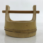 Japanese Bamboo Miniature Hand Bucket Serving Dish Vtg Teoke Kaiseki Meal L347