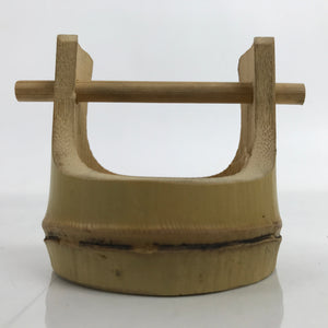 Japanese Bamboo Miniature Hand Bucket Serving Dish Vtg Teoke Kaiseki Meal L348