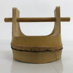 Japanese Bamboo Miniature Hand Bucket Serving Dish Vtg Teoke Kaiseki Meal L350