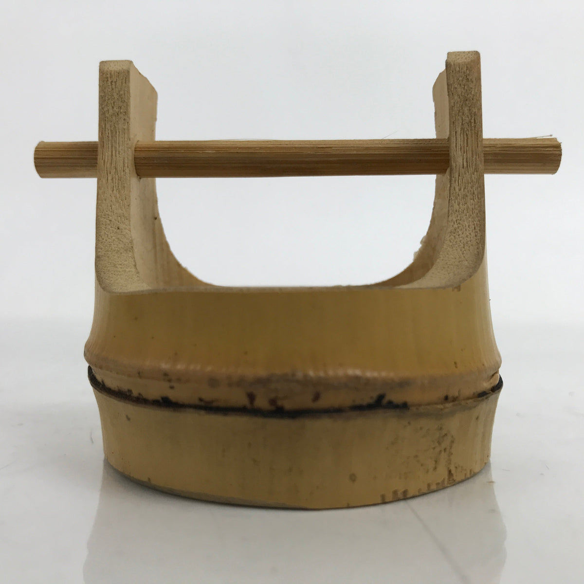 Japanese Bamboo Miniature Hand Bucket Serving Dish Vtg Teoke Kaiseki M ...