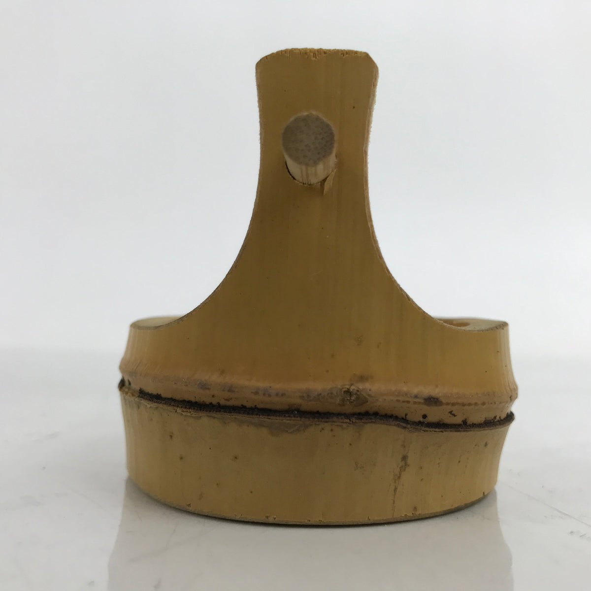 Japanese Bamboo Miniature Hand Bucket Serving Dish Vtg Teoke Kaiseki Meal L350