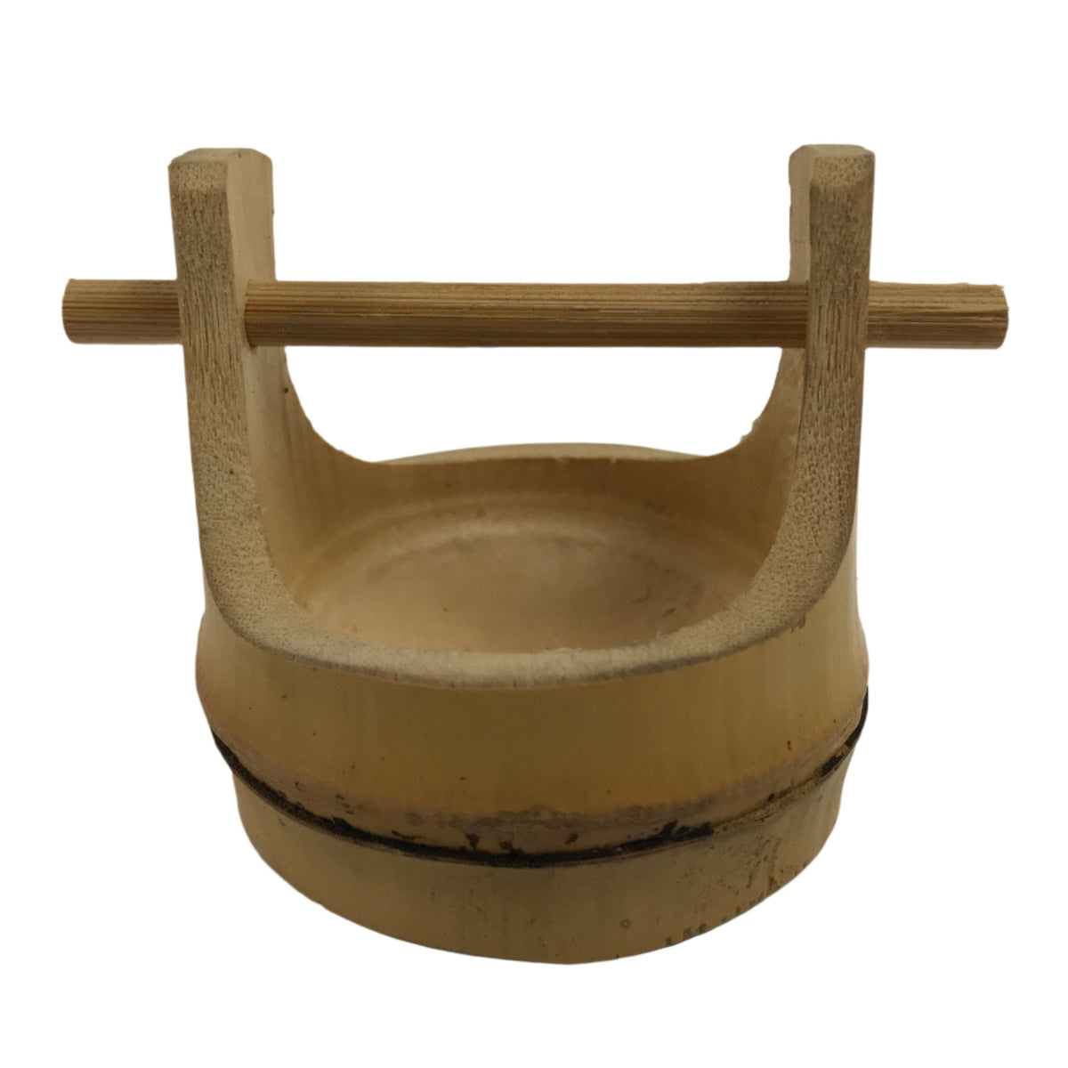 Japanese Bamboo Miniature Hand Bucket Serving Dish Vtg Teoke Kaiseki M ...