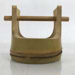 Japanese Bamboo Miniature Hand Bucket Serving Dish Vtg Teoke Kaiseki Meal L351