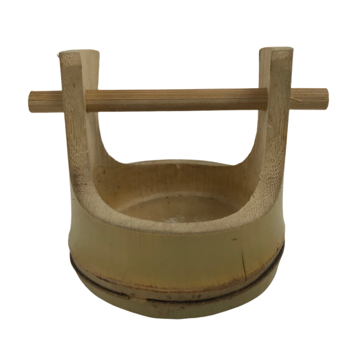 Japanese Bamboo Miniature Hand Bucket Serving Dish Vtg Teoke Kaiseki M ...