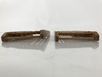 Japanese Bamboo Oshibori-Oki Wet Towel Tray Pair Vtg Holder Slat Duckboard L518