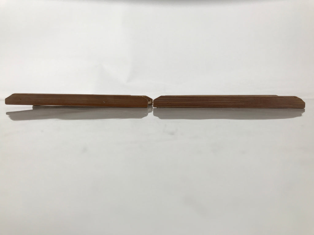 Japanese Bamboo Oshibori-Oki Wet Towel Tray Pair Vtg Holder Slat Duckboard L518