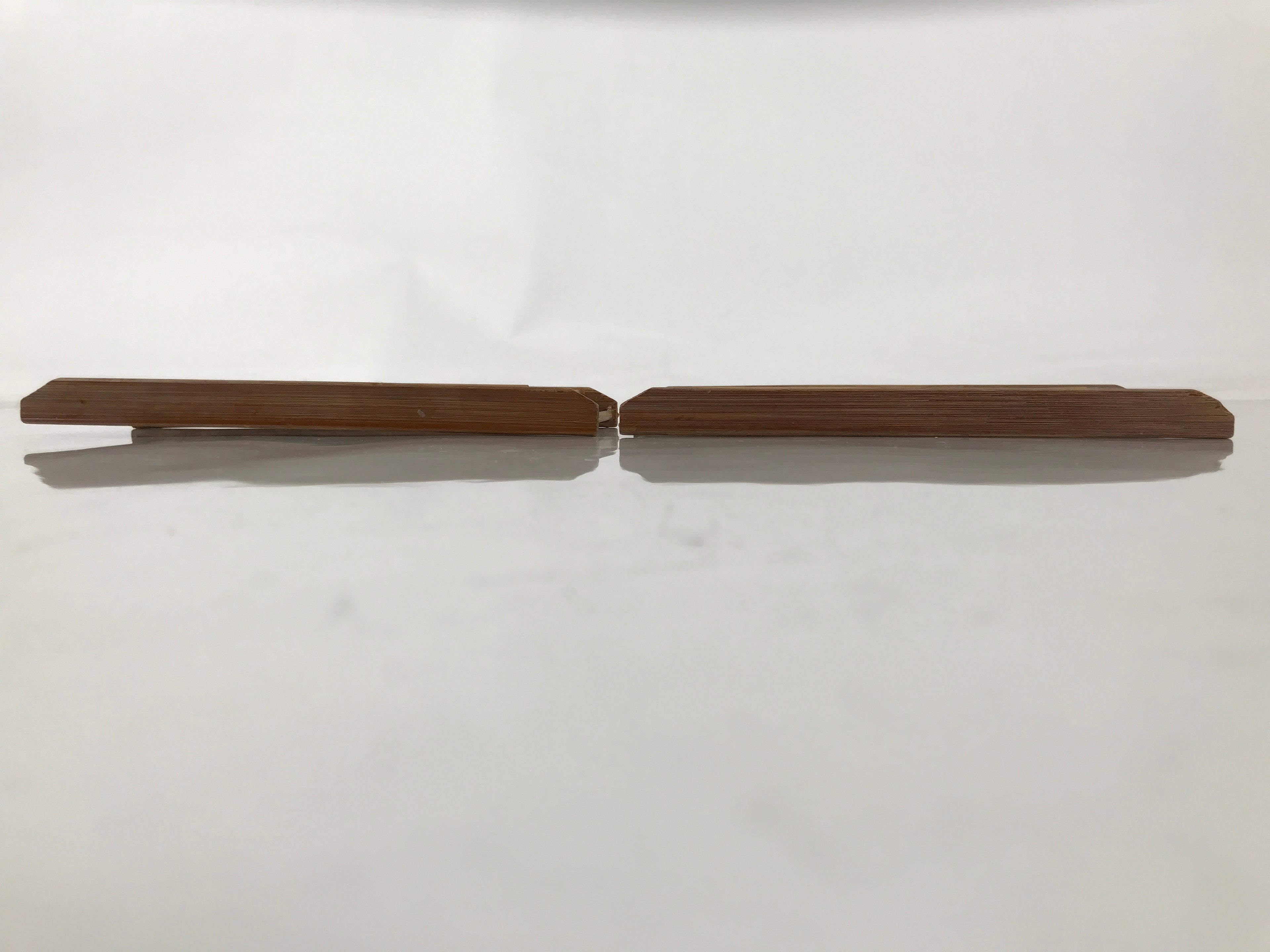 Japanese Bamboo Oshibori-Oki Wet Towel Tray Pair Vtg Holder Slat Duckboard L518
