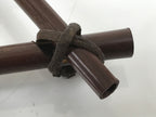 Japanese Bamboo Rhombus Lattice Wall Decoration Vtg Vine Natural Material WT557