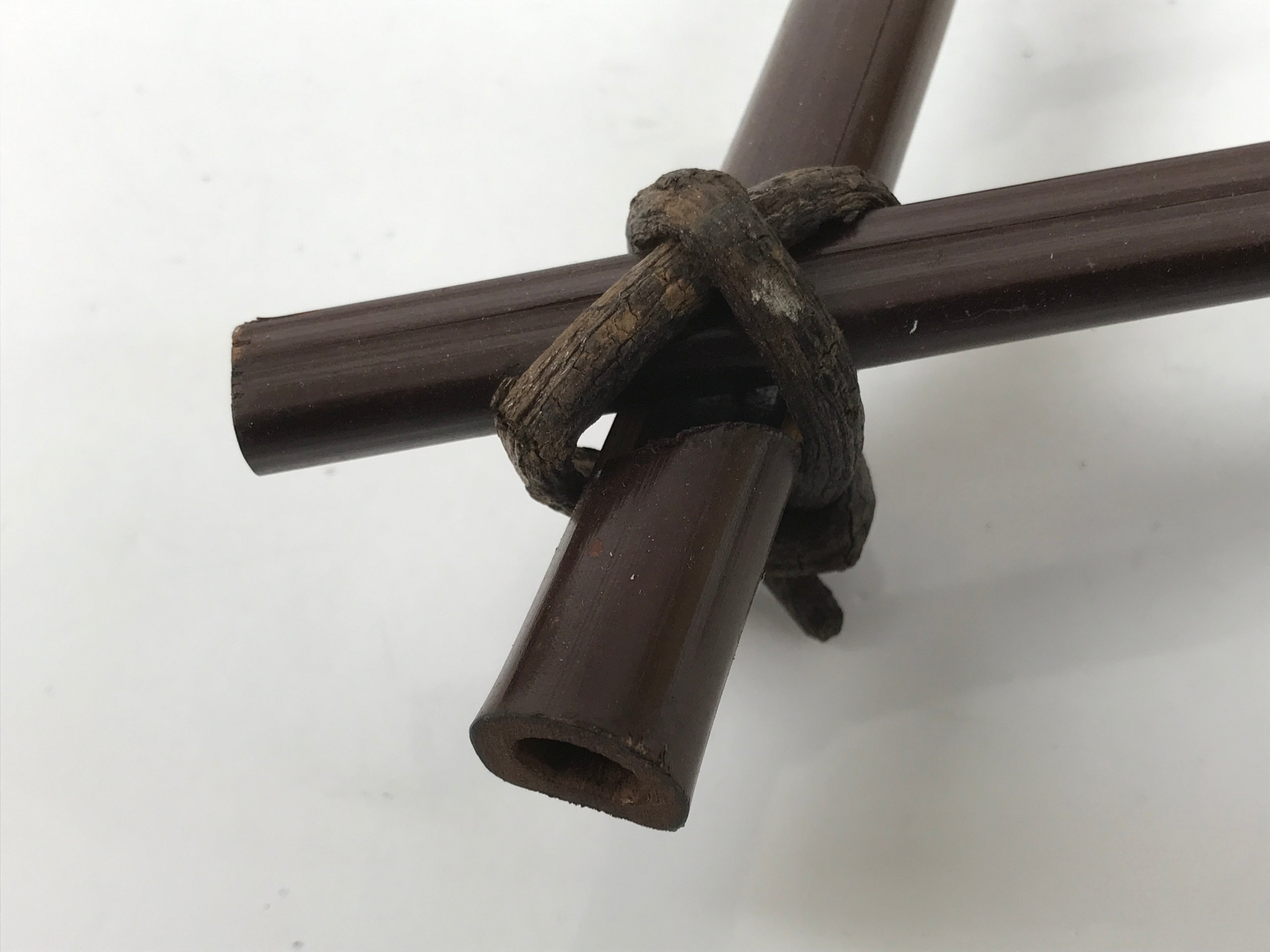 Japanese Bamboo Rhombus Lattice Wall Decoration Vtg Vine Natural Material WT557