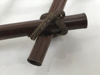 Japanese Bamboo Rhombus Lattice Wall Decoration Vtg Vine Natural Material WT557