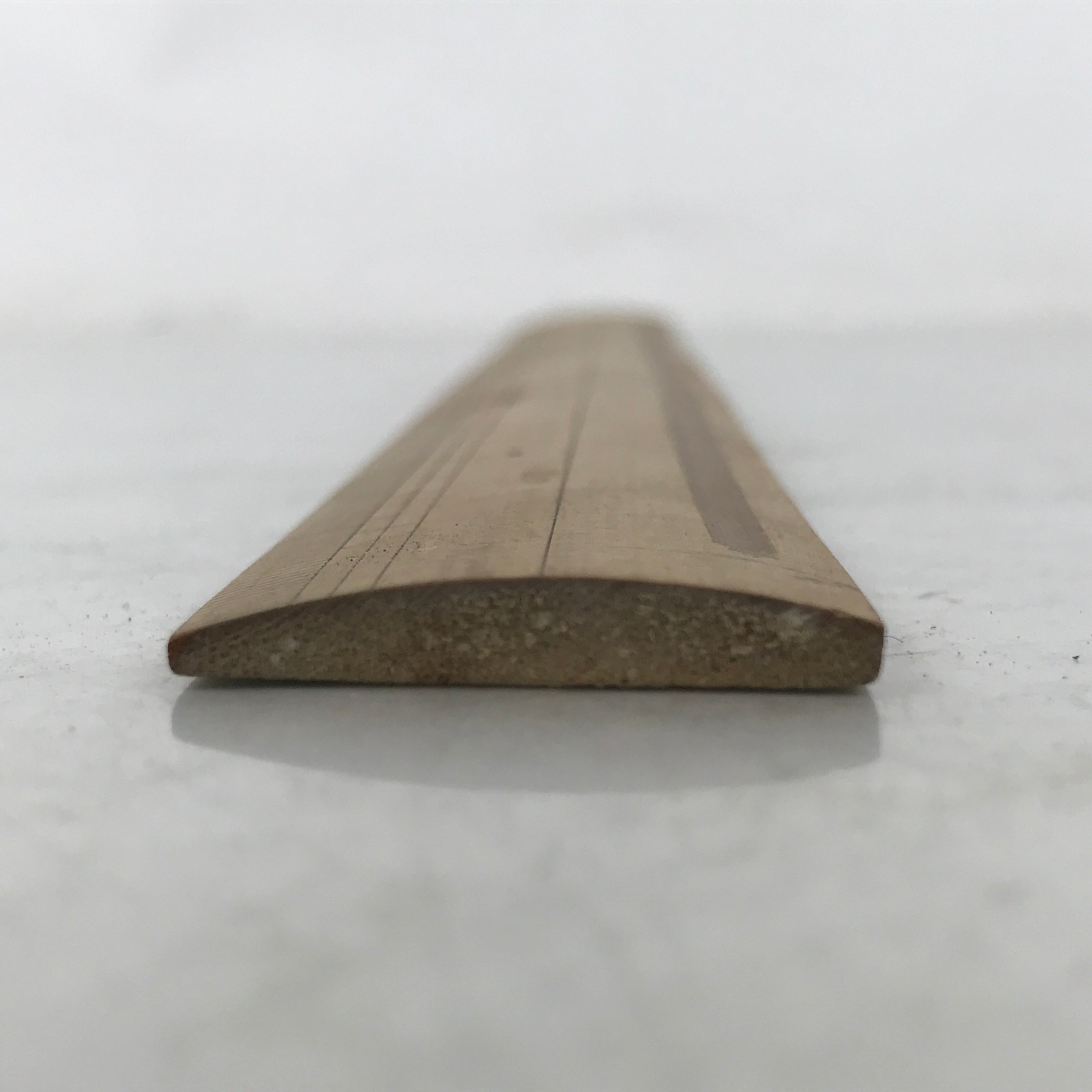 Japanese Bamboo Ruler Vtg Tool Stationery Woodworking Carpentry 30cm Brown T322