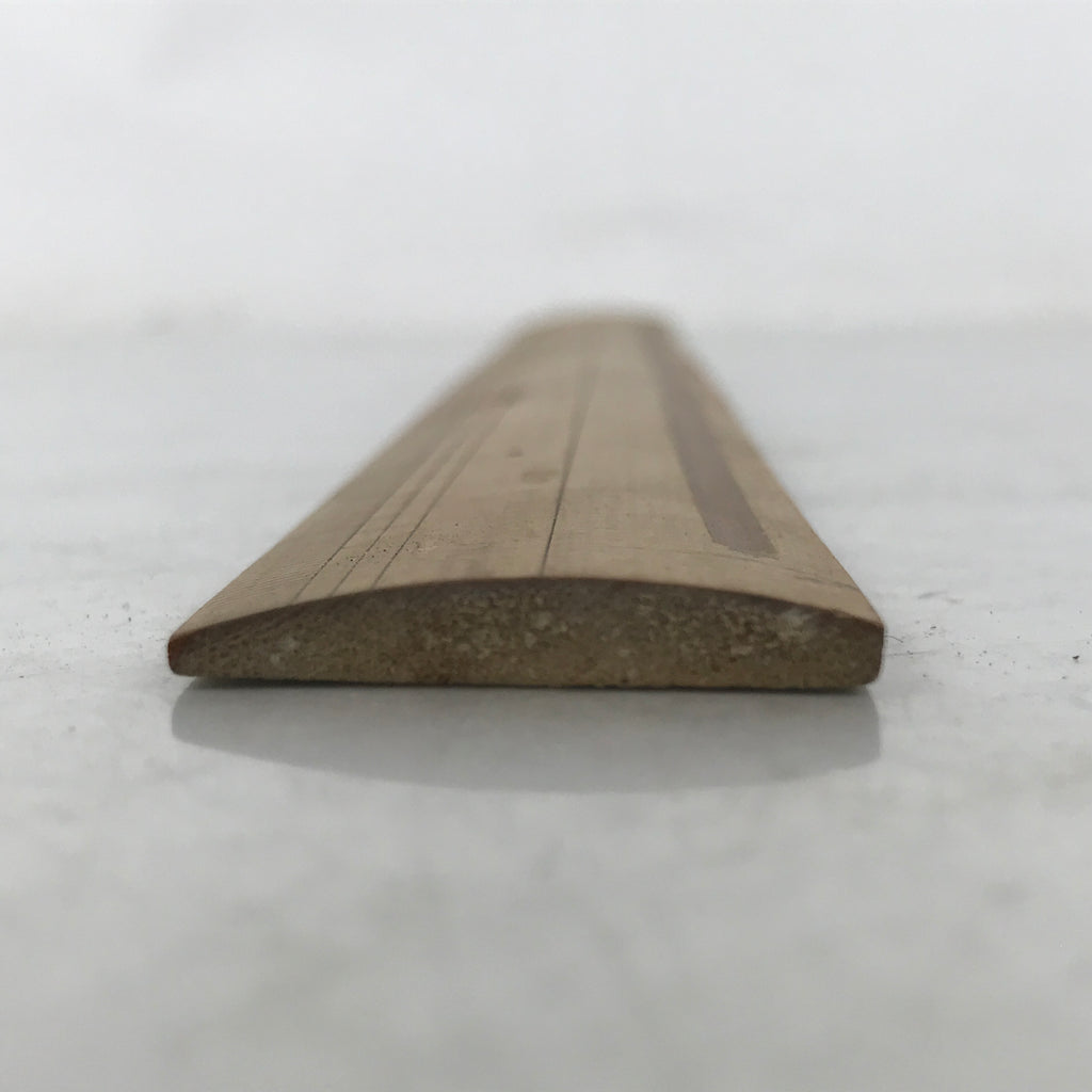 Japanese Bamboo Ruler Vtg Tool Stationery Woodworking Carpentry 30cm Brown T322