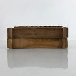 Japanese Bamboo Shabu Shabu Meat Stacking Serving Dishes Vtg Plates Brown L282