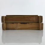 Japanese Bamboo Shabu Shabu Meat Stacking Serving Dishes Vtg Plates Brown L282