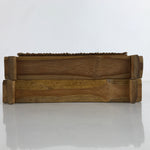 Japanese Bamboo Shabu Shabu Meat Stacking Serving Dishes Vtg Plates Brown L282