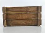 Japanese Bamboo Shabu Shabu Meat Stacking Serving Dishes Vtg Plates Brown L312