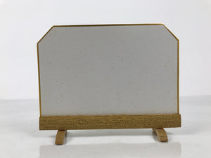 Japanese Bamboo Shikishi Art Board w/Display Stand Vtg Artwork