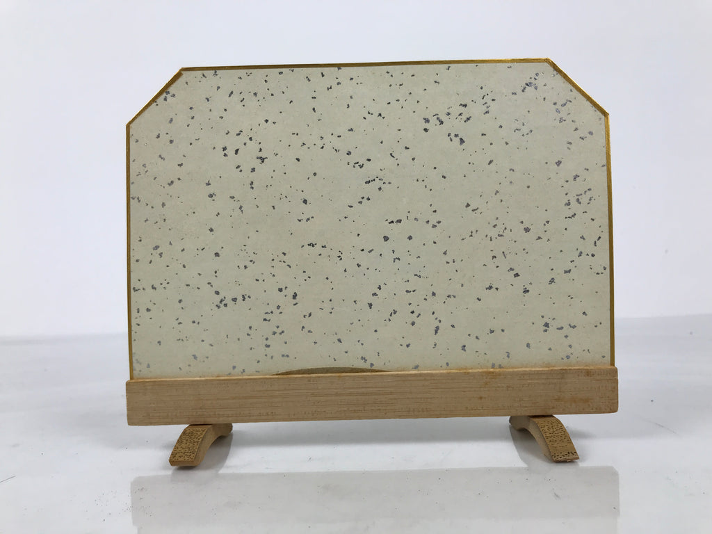 Japanese Bamboo Shikishi Art Board w/Display Stand Vtg Artwork Frame Blank JK924