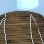 Japanese Bamboo Steamer Bottom Mat Vtg Natural Wood Round 26cm JK717