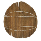 Japanese Bamboo Steamer Bottom Mat Vtg Natural Wood Round 26cm JK717