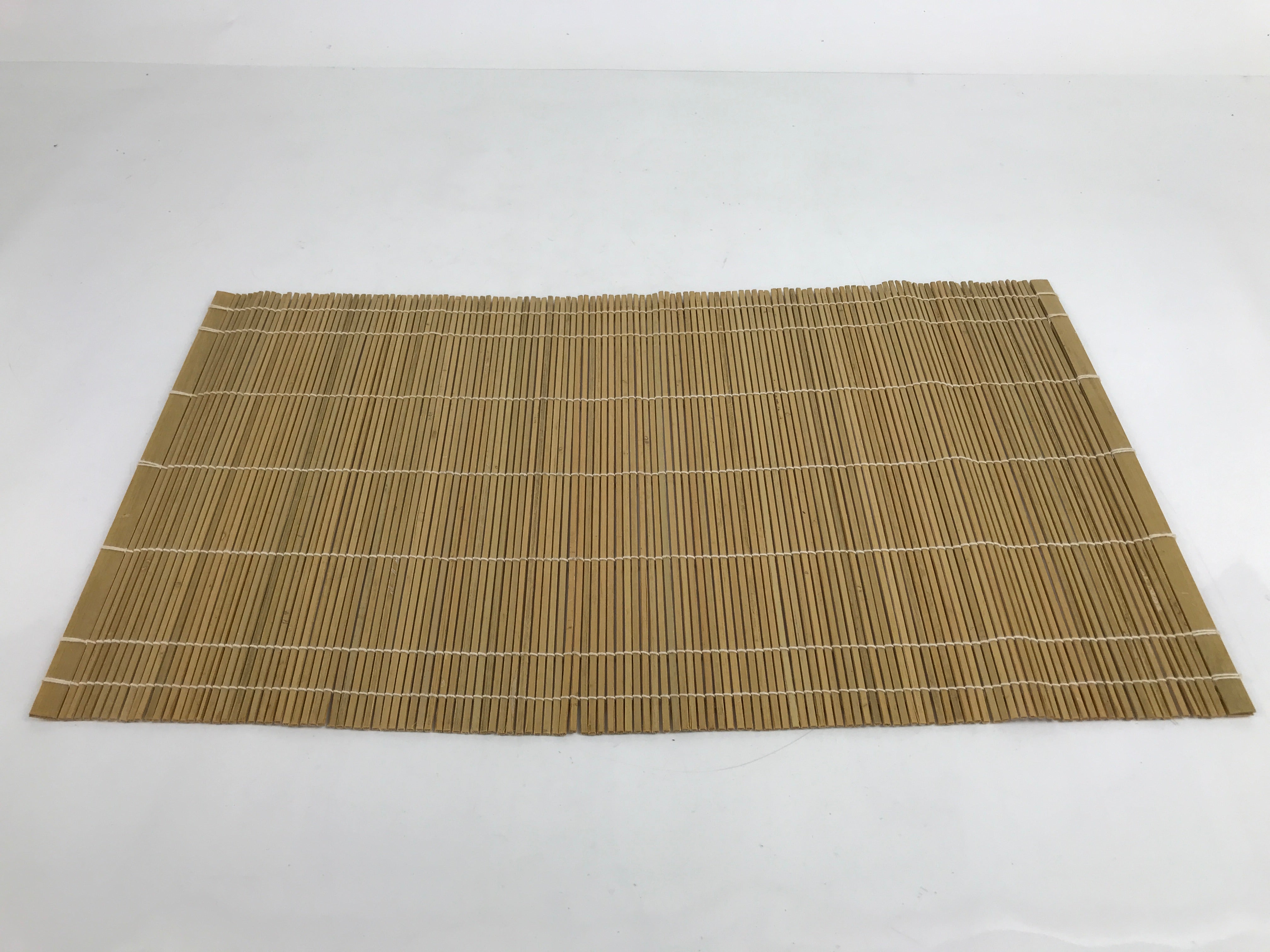 Japanese Bamboo Sushi Rolling Mat Vtg Makisu Natural Wood 46.5cm JK718